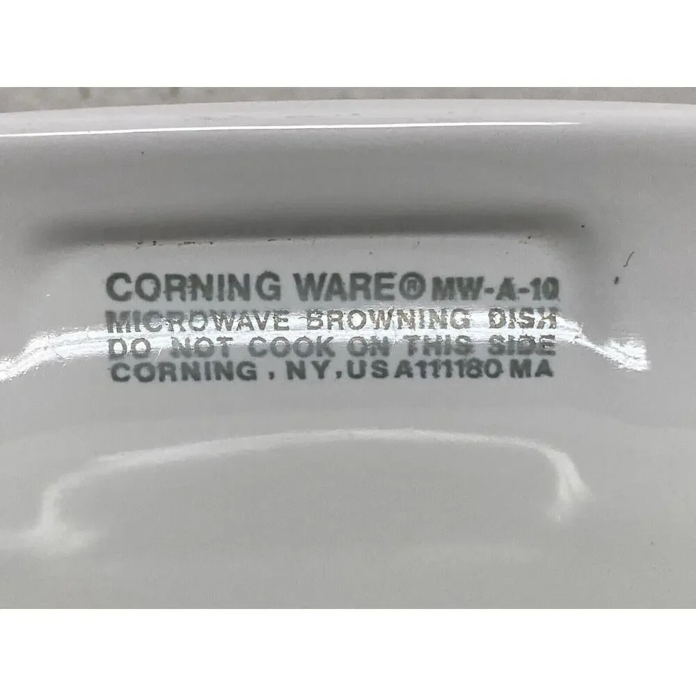 Vintage Corning Ware MW-A-10 Microwave Browning Casserole Dish Made In USA